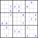 Судоку 9х9 #3021 трудный
