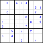 Судоку 9х9 #3022 трудный