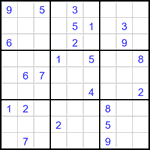 Судоку 9х9 #3023 трудный