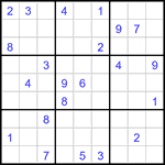 Судоку 9х9 #3025 трудный