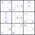 Судоку 9х9 #3027 трудный