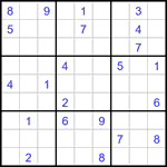Судоку 9х9 #3028 трудный