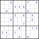 Судоку 9х9 #3029 трудный
