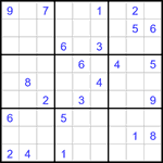Судоку 9х9 #3030 трудный