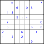 Судоку 9х9 #3001 очень трудный