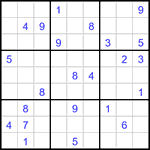 Судоку 9х9 #3002 очень трудный