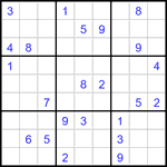 Судоку 9х9 #3005 очень трудный