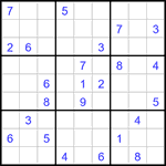 Судоку 9х9 #3007 очень трудный