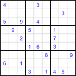 Судоку 9х9 #3011 очень трудный