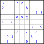 Судоку 9х9 #3012 очень трудный