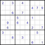 Судоку 9х9 #3013 очень трудный