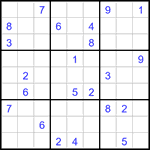 Судоку 9х9 #3014 очень трудный