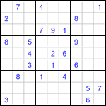 Судоку 9х9 #3020 очень трудный