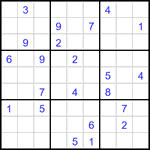 Судоку 9х9 #3025 очень трудный