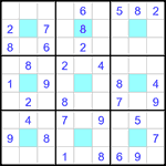 Судоку-центр 9х9 #3 легкий Судоку-центр 9х9 #3 легкий