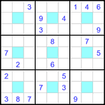 Судоку-центр 9х9 #1 очень трудный