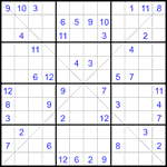 Судоку Х 12х12 #84 трудный