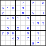 Судоку 9х9 #3100 легкий