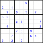 Судоку 9х9 #3032 трудный