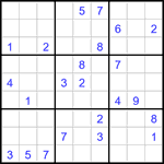 Судоку 9х9 #3033 трудный