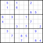 Судоку 9х9 #3034 трудный