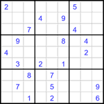 Судоку 9х9 #3036 трудный