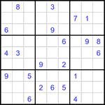 Судоку 9х9 #3037 трудный