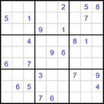 Судоку 9х9 #3039 трудный