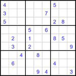 Судоку 9х9 #3040 трудный