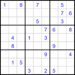 Судоку 9х9 #3041 трудный