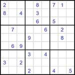 Судоку 9х9 #3042 трудный