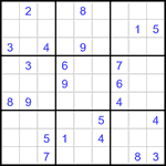 Судоку 9х9 #3043 трудный