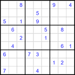 Судоку 9х9 #3045 трудный