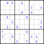 Судоку 9х9 #3046 трудный