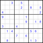 Судоку 9х9 #3051 трудный