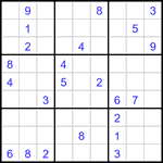 Судоку 9х9 #3052 трудный