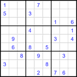 Судоку 9х9 #3053 трудный