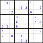 Судоку 9х9 #3054 трудный