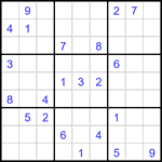 Судоку 9х9 #3055 трудный