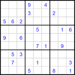 Судоку 9х9 #3056 трудный