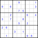 Судоку 9х9 #3057 трудный