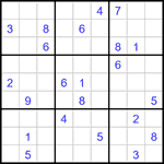 Судоку 9х9 #3058 трудный