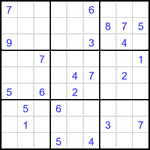 Судоку 9х9 #3067 трудный