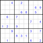 Судоку 9х9 #3069 трудный