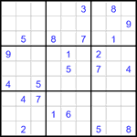 Судоку 9х9 #3070 трудный