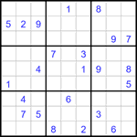 Судоку 9х9 #3028 очень трудный