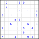 Судоку 9х9 #3030 очень трудный