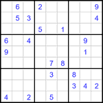 Судоку 9х9 #3031 очень трудный