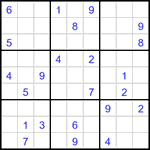 Судоку 9х9 #3032 очень трудный