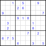 Судоку 9х9 #3037 очень трудный